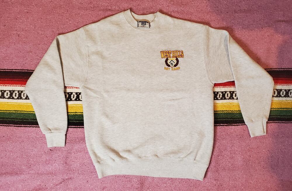 Vintage West Hills Day Camp Lee Heavyweight M Made in USA Crewneck Sweater